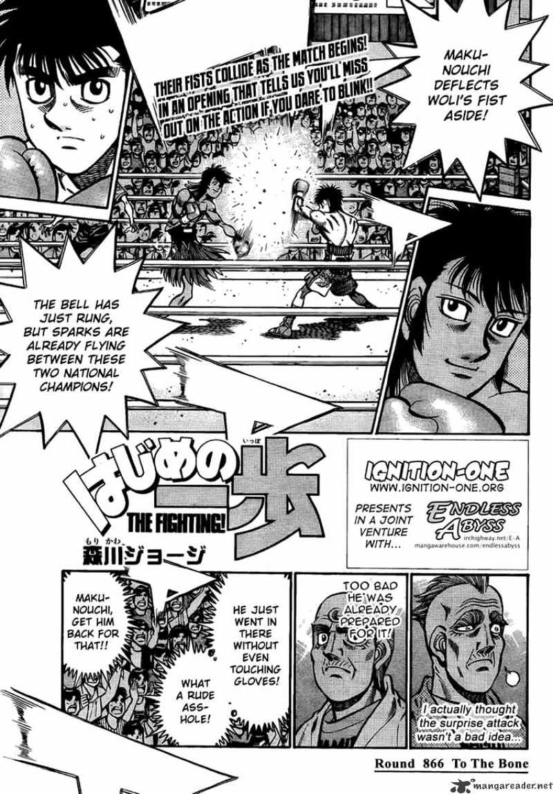 Hajime no Ippo: Fighting Spirit, Chapter 866 image 01